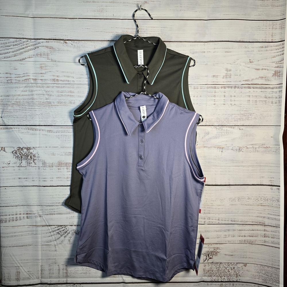 NWT Elle Sport Sleeveless Polo Tank Tops – Set of 2 – Size Medium